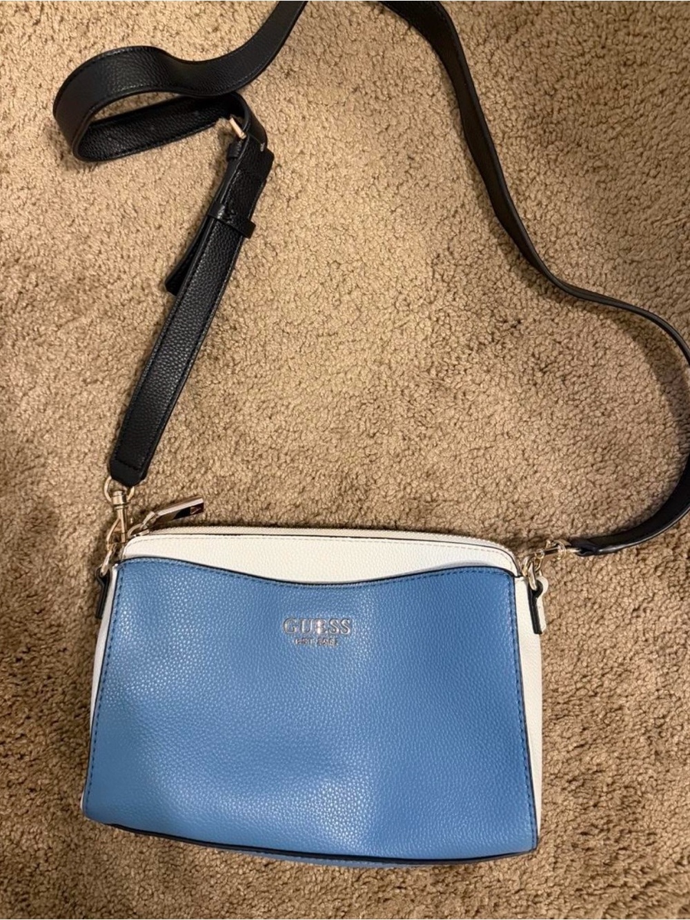 G by Guess Blue, White & Black Crossbody Bag